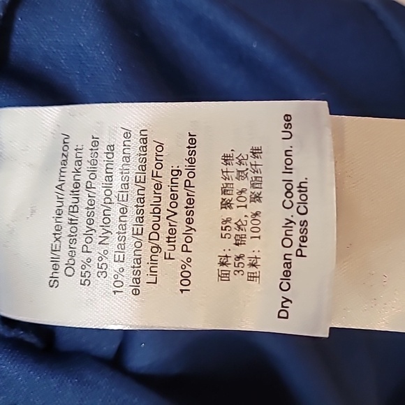 last price drop! DKNY Blue Velvet Layered Dress Crew Neck Velvety Party Dress - Picture 10 of 15